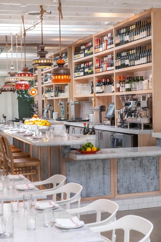 Salt Air restaurant interior on Abbot Kinney Boulevard Venice